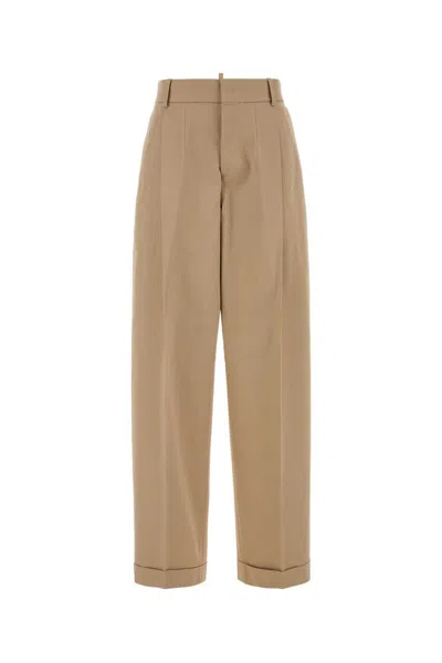 Dsquared2 Dsquared Women's Cotton Gabardine Pants In Beige O Tan