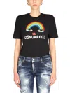 Dsquared2 Dsquared Women Rainbow Renny T-shirt In Black