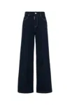 Dsquared2 Dsquared Women Stretch Denim Traveller Wide-leg Jeans In Blue