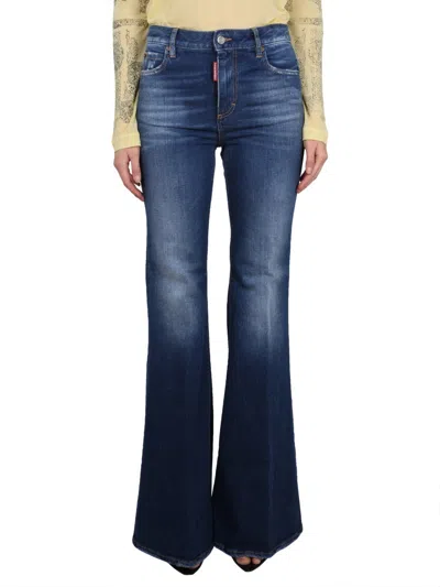 Dsquared2 Dsquared Women Super Flare Jeans In Blue