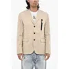 Dsquared2 Wool Blend 3 Buttons Blazer With Zip And Flap Pockets
