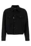 Dsquared2 Dsquared Men Black Wool Blend Wool Jean Jacket In Black