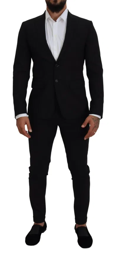 Pre-owned Dsquared2 Dsquared² Wool Single Breasted 2 Piece London Men's Suit () In Black
