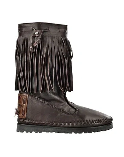 Dsquared2 Ankle Boots Woman Ankle Boots Brown Size 8 Leather In Brown