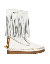 Dsquared2 Woman Knee Boots White Size 11 Calfskin In White