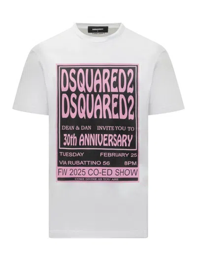 DSQUARED2 DSQUARED2 DSQUARED2 ANNIVERSARY WHITE LOGO T-SHIRT