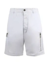 Dsquared2 Bermuda Man Shorts & Bermuda Shorts White Size 36 Cotton