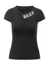 Dsquared2 Black T-shirt With Sexy Print In Black