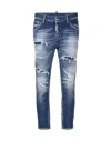 Dsquared2 Bleached Cropped Jeans In Blue