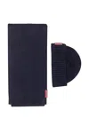 Dsquared2 Blue Hat And Scarf Set In Black