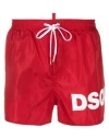 Dsquared2 Boxer Swimsuit Man Swim Trunks Red Size 36 Polyamide