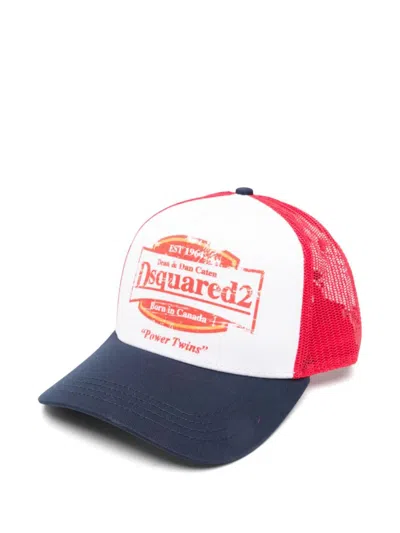 Dsquared2 Cap With Printed Logo In Multi