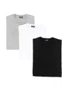 Dsquared2 Cotton Stretch T-shirt Tri-pack In Multi