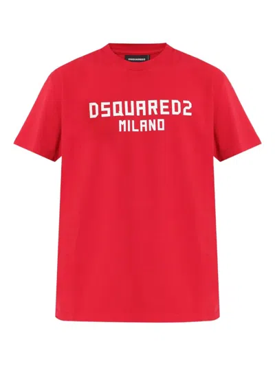 Dsquared2 Cotton T-shirt In Red