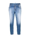 Dsquared2 Jennifer Low-rise Cropped Jeans In Blue