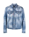 Dsquared2 Logo-print Denim Jacket In Blue