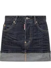 Dsquared2 Denim Miniskirt In Blue