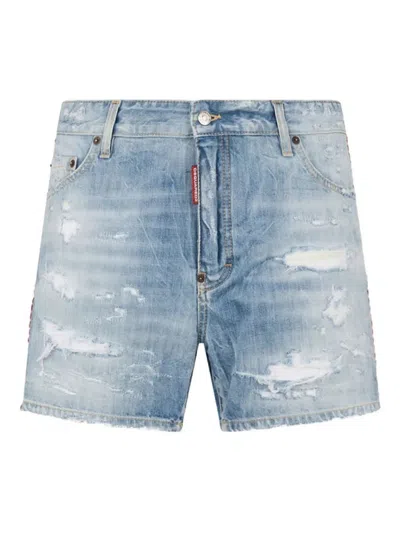 DSQUARED2 DSQUARED2 DSQUARED2 DISTRESSED-EFFECT SHORTS