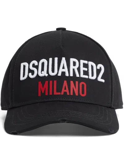 Dsquared2 Embroidered Logo Baseball Cap In Black