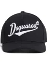 Dsquared2 Black Baseball Cap With Maxi Logo Lettering On The Front