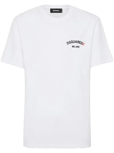 Dsquared2 Embroidered-logo T-shirt In White