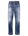 Dsquared2 Boston Jeans In Dark Blue Denim In Blue