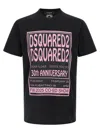 Dsquared2 Black T-shirt With 30th Anniversary Pink Print In Black