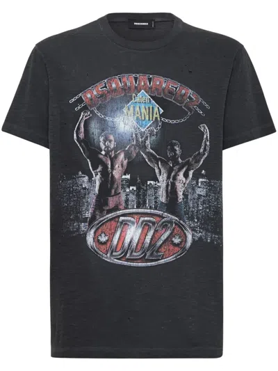 Dsquared2 Graphic-print T-shirt In Black