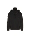 Dsquared2 Logo-printed Half-zipped Drawstring Hoodie In Black
