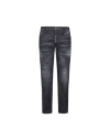 Dsquared2 Logo Patch Slim Cut Jeans In Black