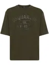 Dsquared2 Phys Ed T-shirt In Dark Green Cotton In Green