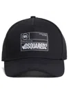 Dsquared2 Logo Patch Baseball Cap In Black