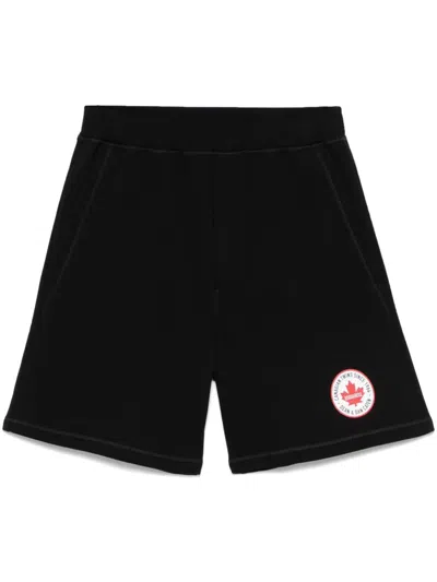 Dsquared2 Logo-print Track Shorts In Black