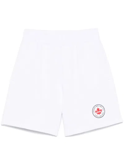 Dsquared2 Logo-print Track Shorts In White