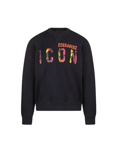 Dsquared2 Logo Printed Crewneck Sweatshirt In Black