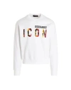Dsquared2 Logo Print Crewneck Sweater In White