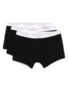 Dsquared2 Pack Of Three Black Stretch-cotton Boxers
