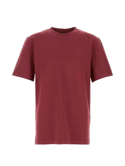 Dsquared2 Dsquared Cotton T-shirt In Tyrian-inspired Purple Tone In Brown
