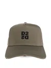 Dsquared2 Cotton Polyester Embroidered Baseball Caps In Green