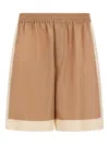 Dsquared2 Logo-patch Logo Shorts In Brown