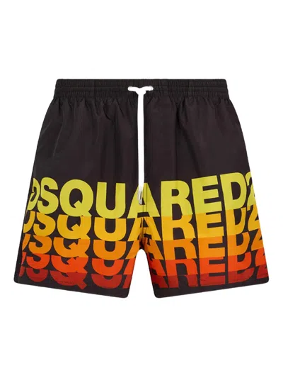 Dsquared2 Logo-print Swim Short In Black