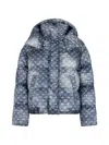 Dsquared2 Monogrammed Down Jacket In Blue