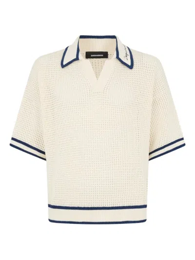 DSQUARED2 DSQUARED2 DSQUARED2 OPEN WORK KNIT T-SHIRT