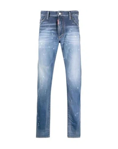 Dsquared2 Paint Splatter-print Jeans In Blue