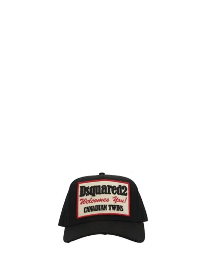 Dsquared2 Patch Hat In Black