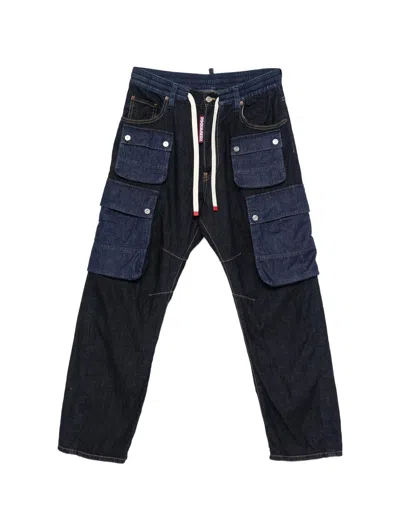 Dsquared2 Pocket Detail Jeans In Blue