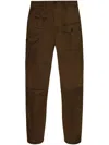 Dsquared2 Cargo Pants With Button And Pocket Accents In Brown