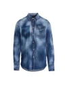 Dsquared2 Pocket Patch Denim Shirt In Blue