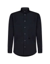 Dsquared2 Dsquared Men Black Stretch Poplin Shirt In Black