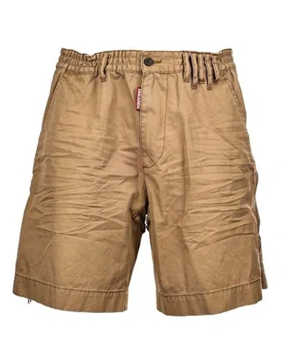Dsquared2 Shorts Man Shorts & Bermuda Shorts Beige Size 38 Cotton
